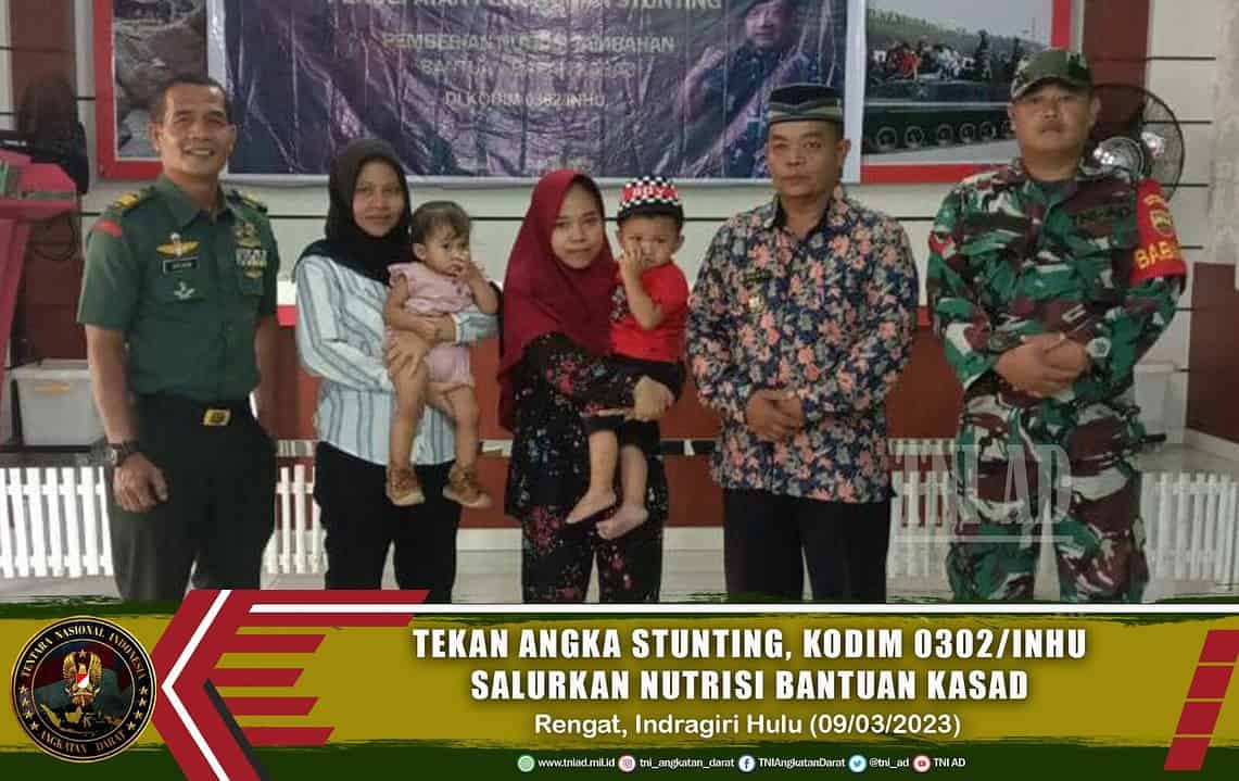 Tekan Angka Stunting Kodim Inhu Salurkan Nutrisi Bantuan Kasad