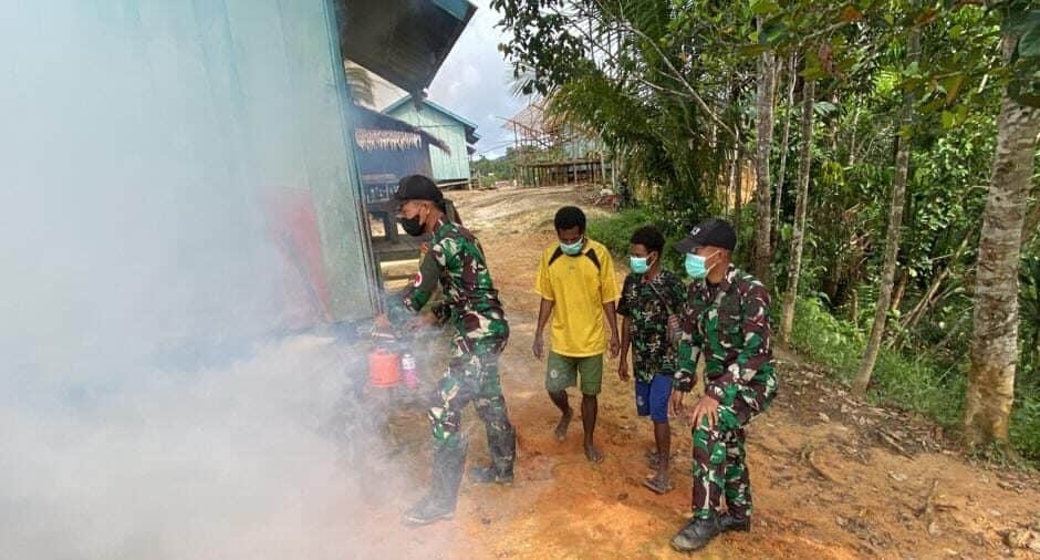 Komitmen Satgas Yonif 143 TWEJ Berantas Malaria Di Perbatasan RI PNG