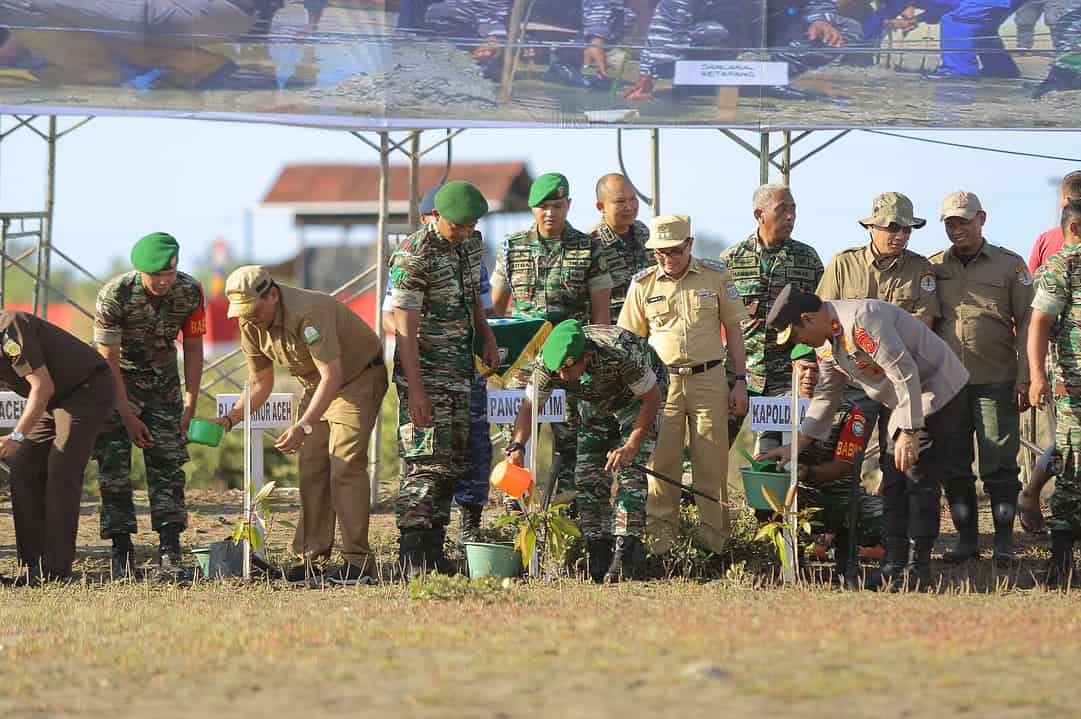 Pangdam Im Mengikuti Acara Puncak Penanaman Mangrove Nasional Secara