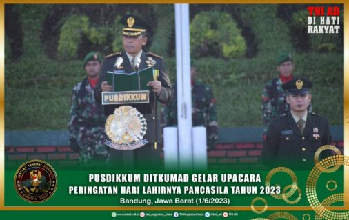 Pusdikkum Ditkumad Gelar Upacara Peringatan Hari Lahirnya Pancasila