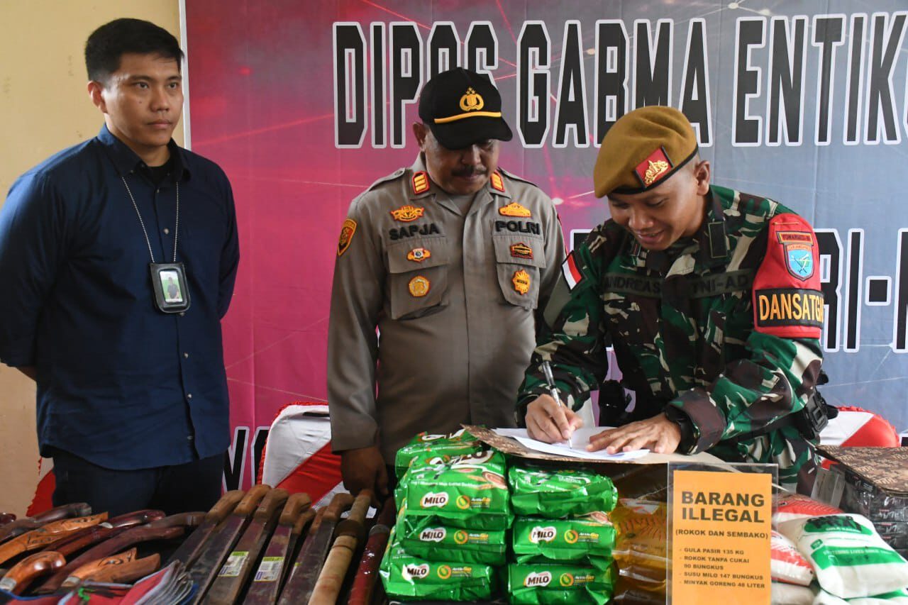 Gagalkan Penyelundupan Dan Penemuan Barang Ilegal Satgas Yonarmed