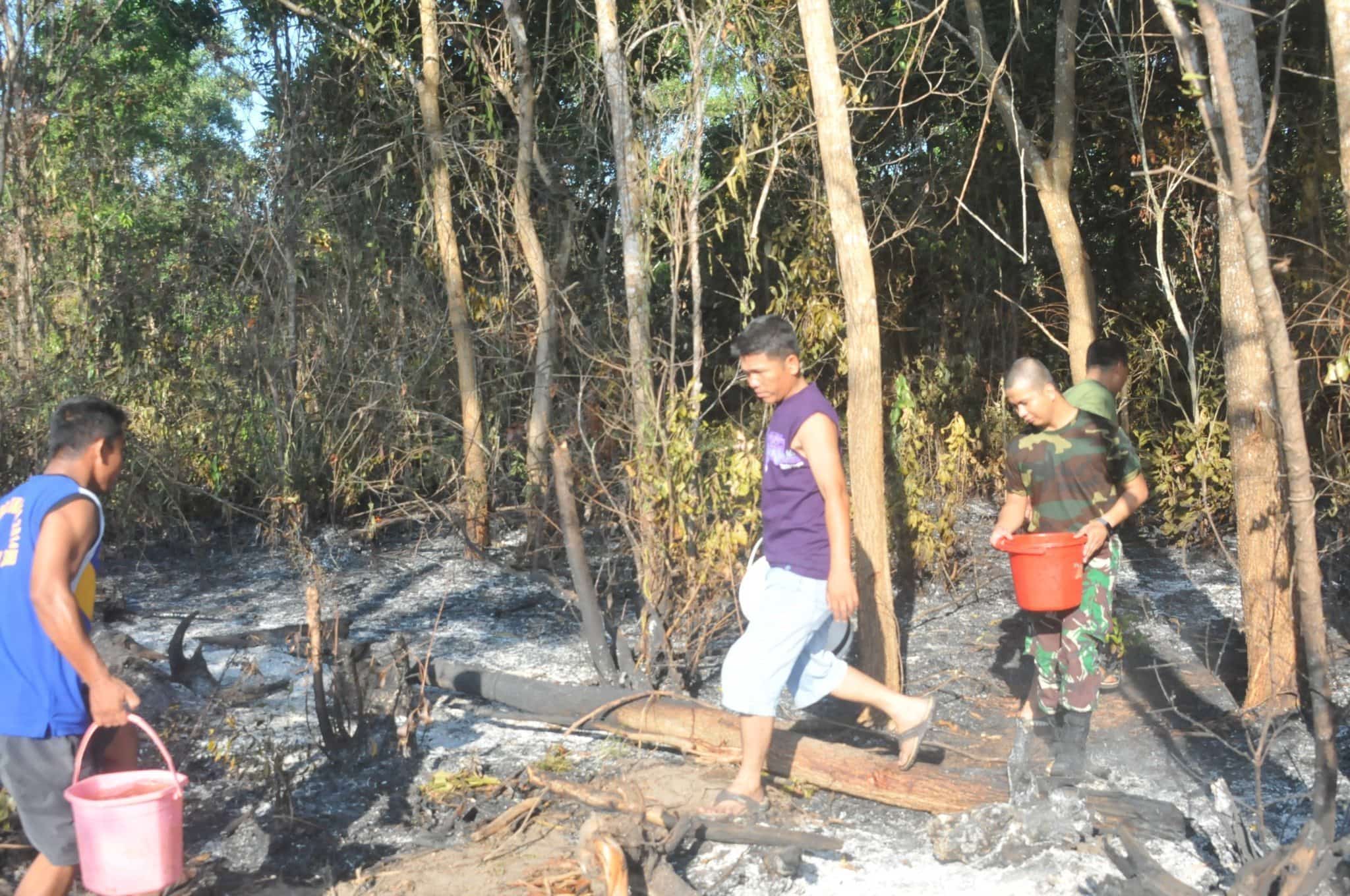 TNI AD Kebakaran Hutan MarakDanrem 045 Gaya Tegaskan Babinsa Siaga