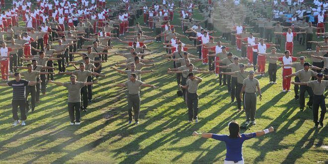  Olahraga  Bersama TNI  Polri Bersatu Menjaga Keutuhan NKRI 