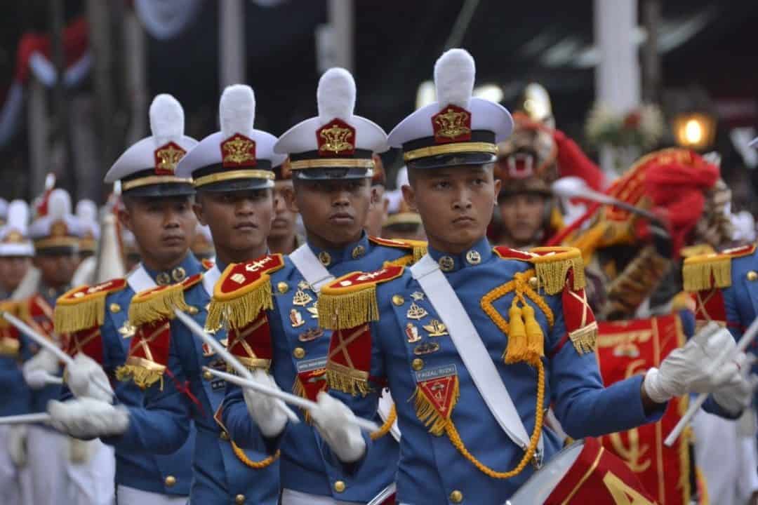 Potret Pasukan TNI AD pada Peringatan HUT ke-74 Kemerdekaan RI