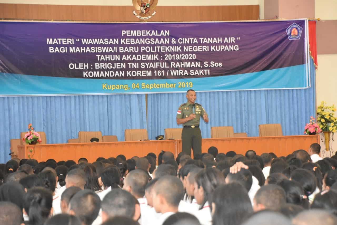 Tanamkan Cinta Tanah Air, Danrem Kupang Bekali Mahasiswa Sejarah Perjuangan Bangsa