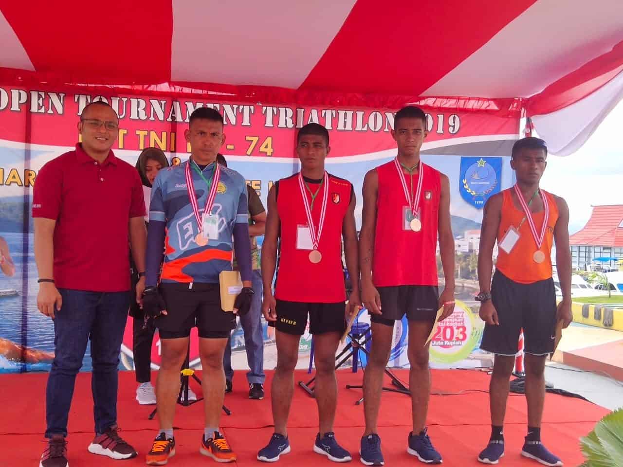 Satgas 734/SNS Meriahkan Ternate Open Tournament Triathlon 2018
