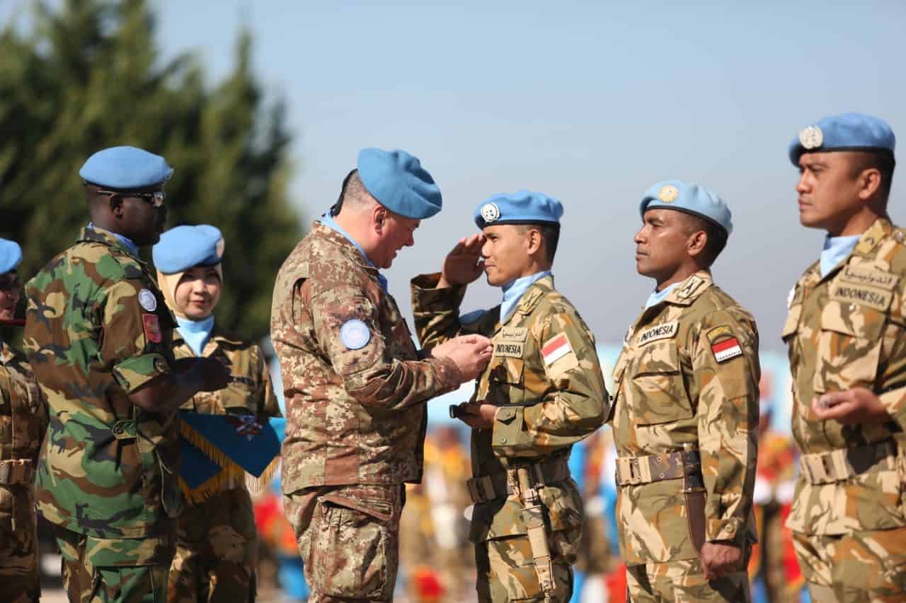 1.158 Kontingen Garuda UNIFIL Terima Penghargaan UN Medal PBB