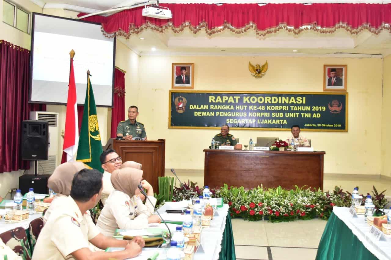 Korpri Sub Unit TNI AD Gelar Rapat Koordinasi