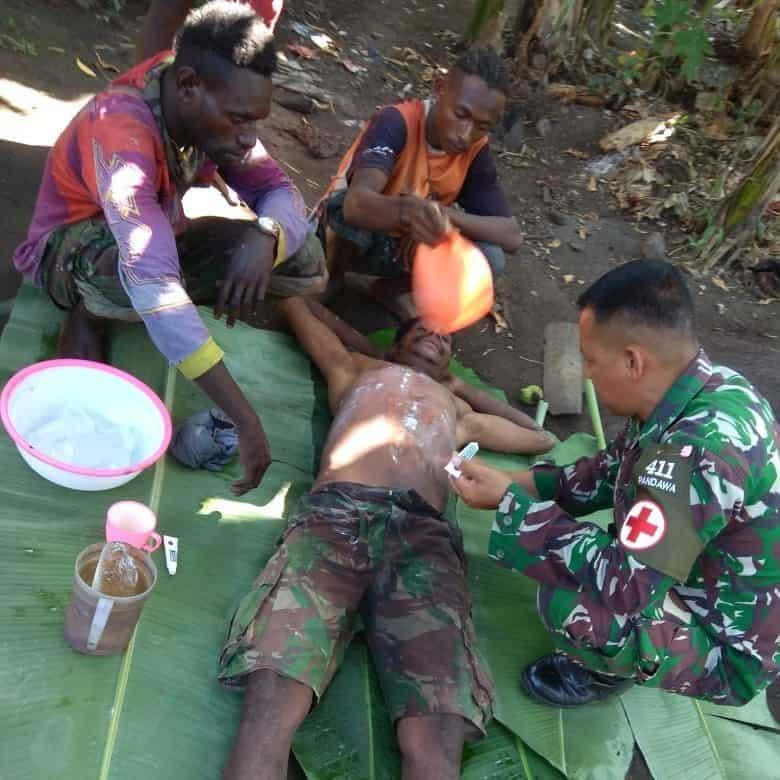 Pelayanan Kesehatan Keliling di Rawa Biru, Komitmen Satgas Yonif MR 411 Tingkatkan Kesmas Papua