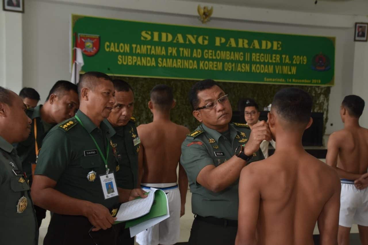 171 Putra Daerah Kaltim Ikuti Sidang Parade Seleksi Prajurit TNI AD