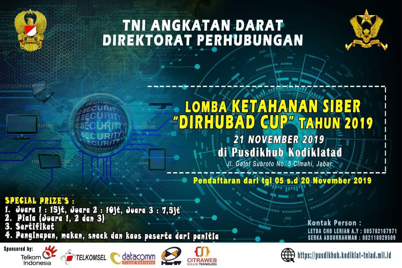 Lomba Ketahanan Siber “Dirhubad Cup’’ Tahun 2019