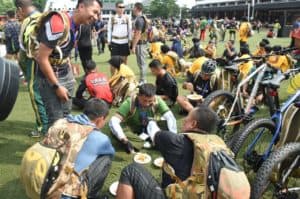 Gowes Bersama dan Gerobak Kaki Lima, Rajut Kekeluargaan di Hari Juang TNI AD 2019