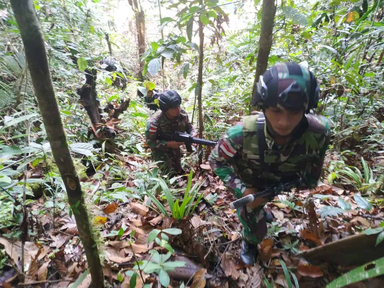 Jaga Keamanan Wilayah dan Kelestarian Alam Papua, Satgas Yonif 300 Patroli Hutan