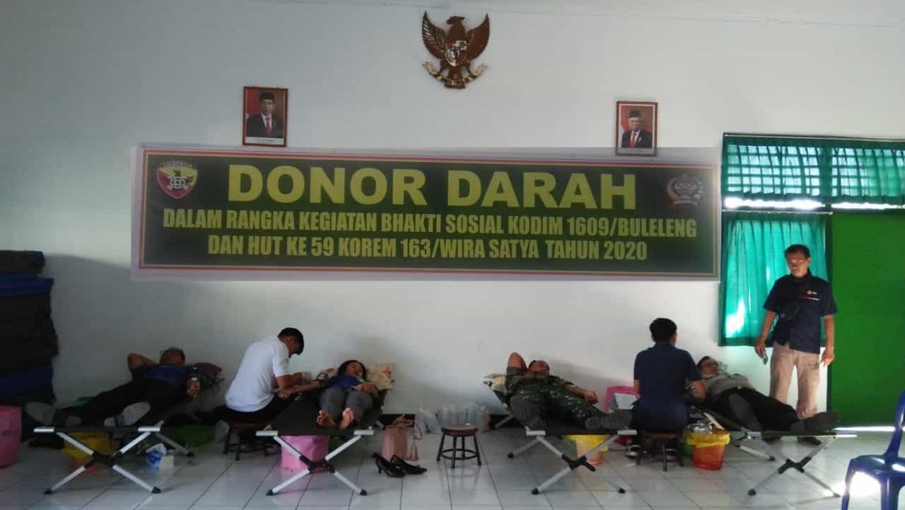 Stok Darah PMI Buleleng Menipis, Kodim 1609/Buleleng Gelar Donor Darah