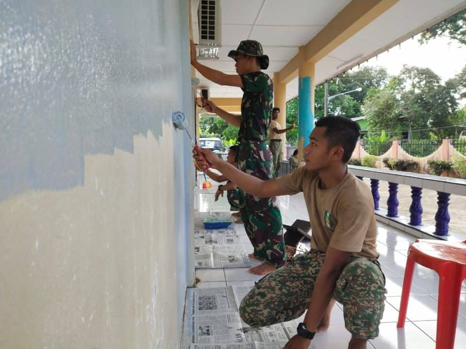 Karya Bakti Satgas Yonif 133 dan RAMD 13, Pererat Persaudaraan TNI AD-TDM