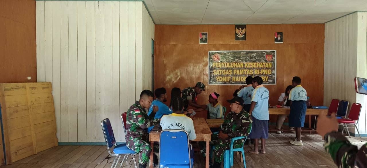 Siapkan Generasi Muda Papua Sehat dan Unggul, Satgas Yonif R 509 Gelar Penyuluhan