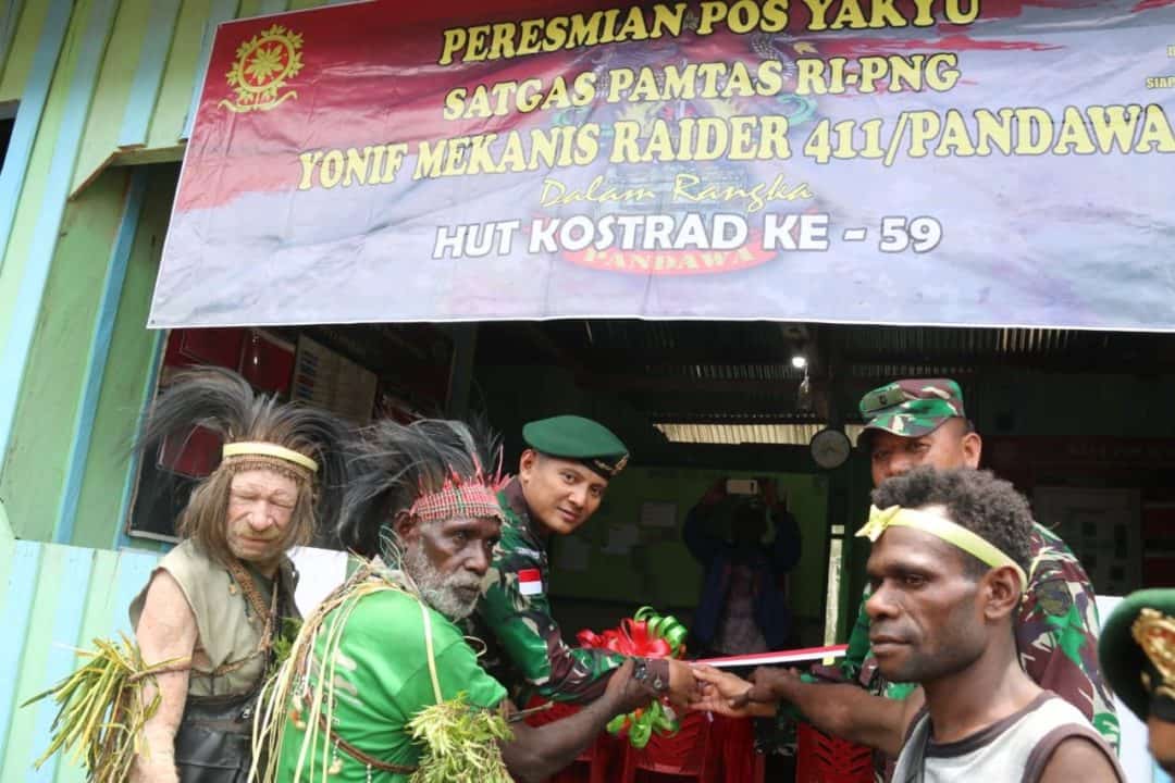 Hibah Tanah dan Pos Satgas Yonif MR  411, Kado Istimewa Suku Kanum Untuk TNI AD