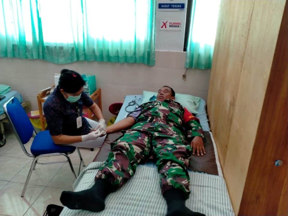 Khawatir Dampak Corona, Kodim 1623/Karangasem Gelar Donor Darah