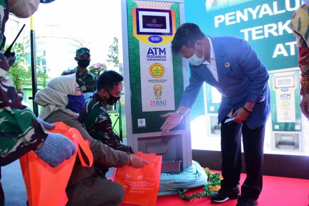 Atasi Dampak Corona, Mentan Gandeng TNI AD dan BNI Launching ATM Pertanian Si Komandan