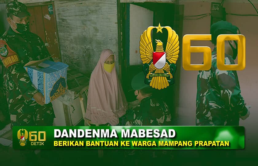 Denma Mabesad Salurkan Bantuan Sembako untuk Warga Mampang Prapatan | 60″ TNI AD