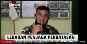 Obati Rindu Keluarga, TNI AD-MNC Gelar Lebaran Virtual Satgas Yonif 142