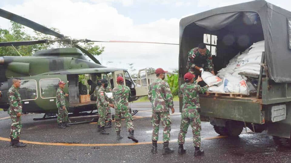 Atasi Kesulitan Beras, Kodam XII/Tpr Gunakan Helly di Bengkayang