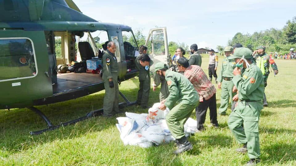 Atasi Kesulitan Beras, Kodam XII/Tpr Gunakan Helly di Bengkayang