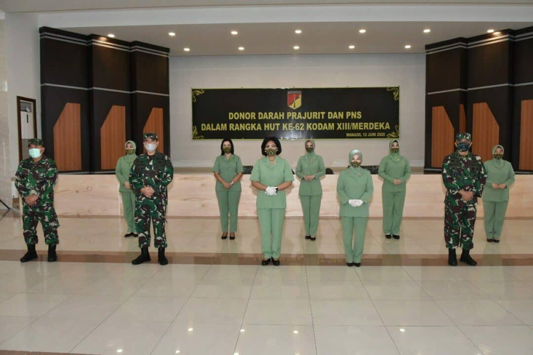 Bantu PMI, Prajurit Kodam Merdeka Tak Ragu Donorkan Darah