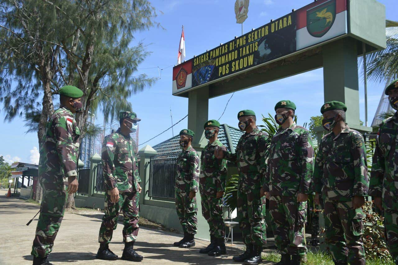 Jelang Purna Tugas, Danrem 172 Cek Kesiapan 3 Batalyon Satgas Pamtas