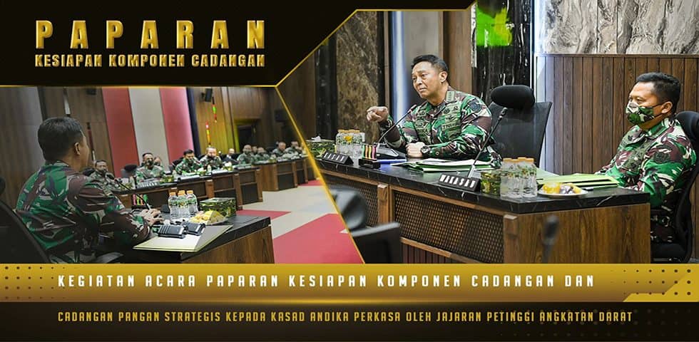 Paparan Kesiapan Komponen Cadangan dan Cadangan Pangan Strategis oleh Petinggi AD kepada Kasad