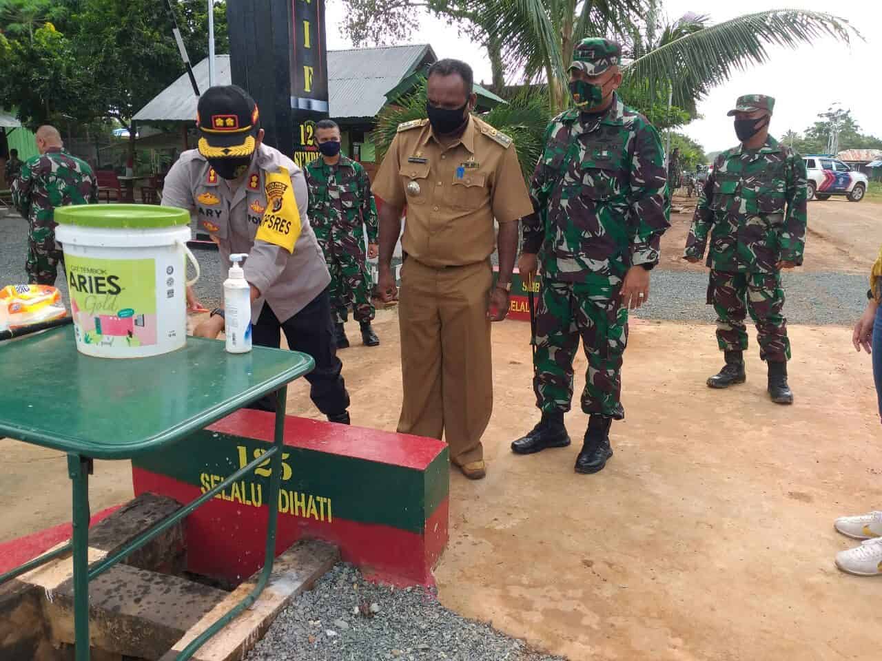 Tingkatkan Sinergitas, Dansatgas Yonif 125/Si’mbisa dan Kapolres Merauke Saling Kunjung