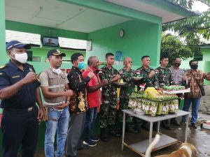 Sederhana, Satgas Yonif MR 413 Rayakan HUT ke-55 di Perbatasan RI-PNG