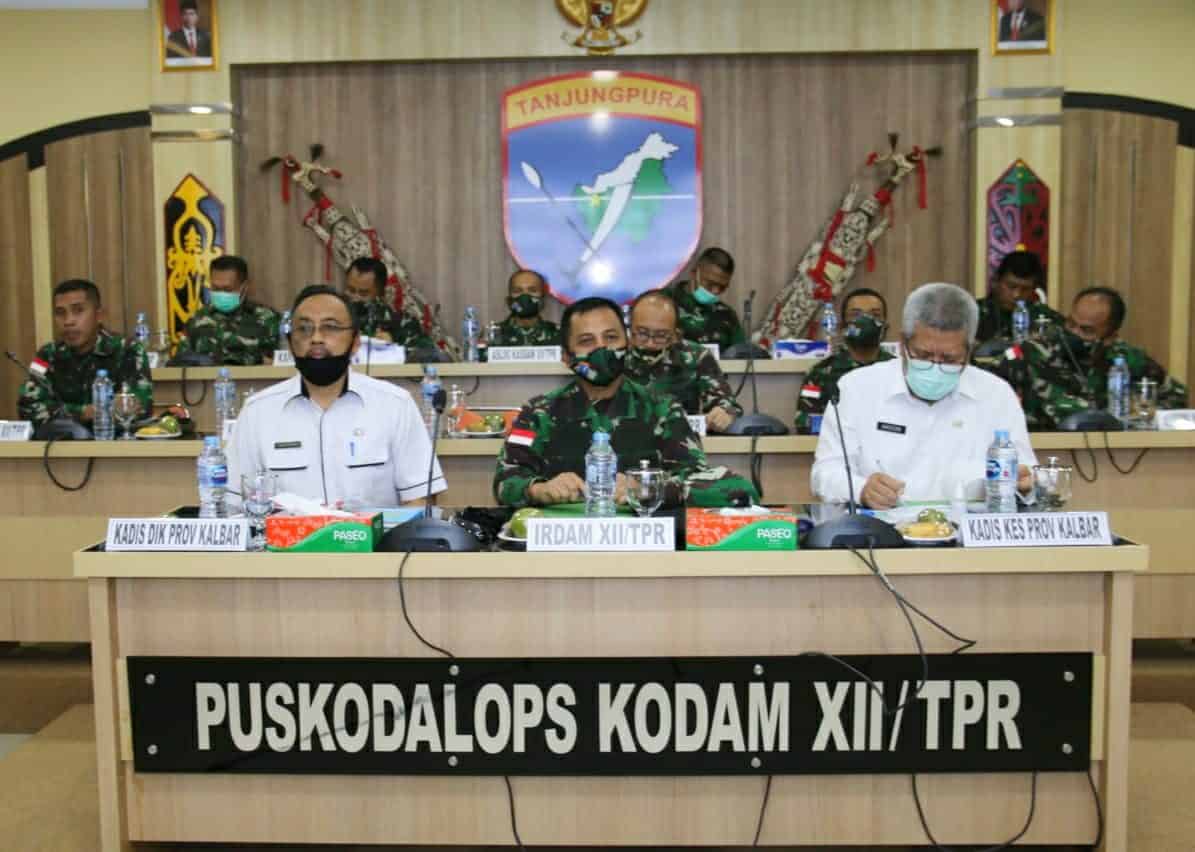 Kodam XII/Tpr dan Pemprov Latih Kader Penegak Disiplin Protokol Kesehatan di Lingkungan Sekolah