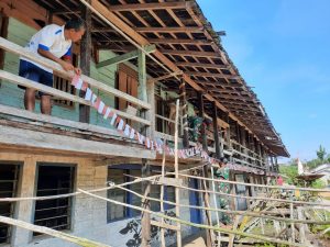Meriahkan HUT Ke-75 RI, Satgas Yonif 133/YS Gelar Lomba dan Hiasi Rumah Adat di Tapal Batas
