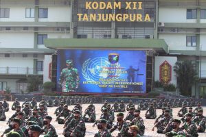 Pangdam XII/Tpr : Menjaga Perdamaian Dunia Kehormatan dan Tugas Mulia Prajurit TNI