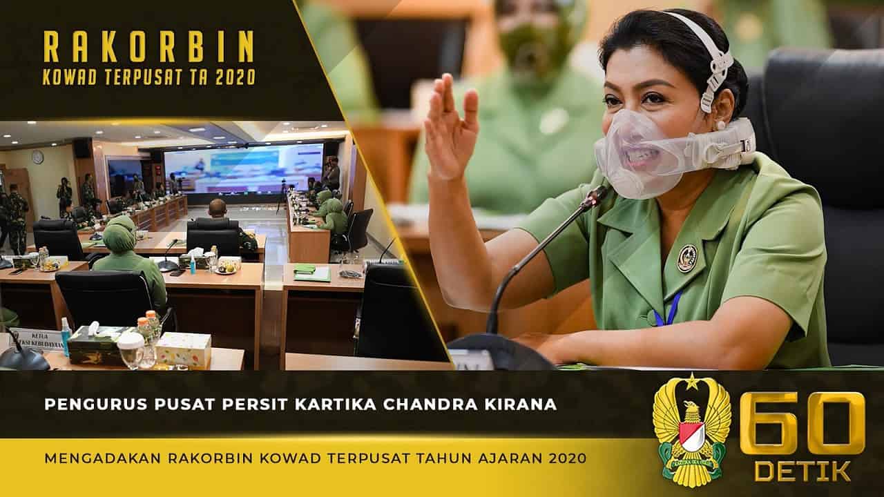 Rapat Virtual Koordinasi Pembinaan Korps Wanita Angkatan Darat Terpusat TA 2020