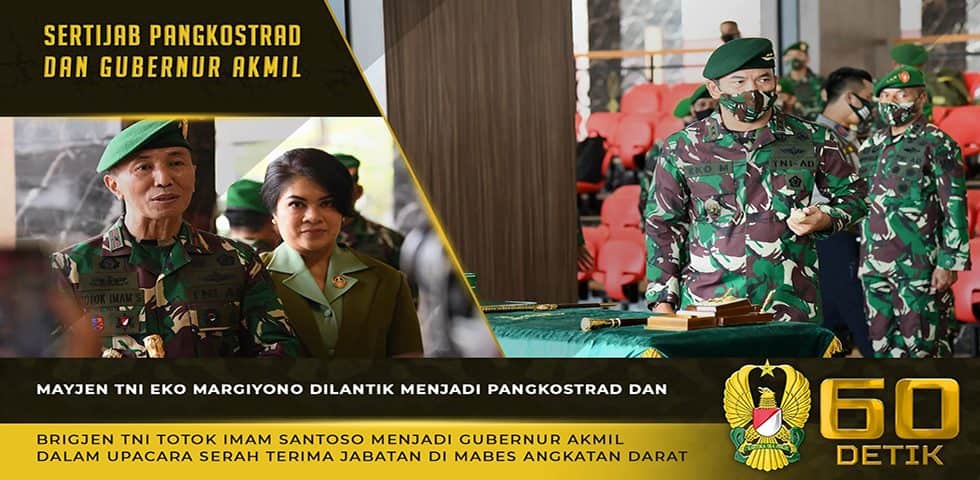 Sertijab Pangkostrad dan Gubernur Akademi Militer