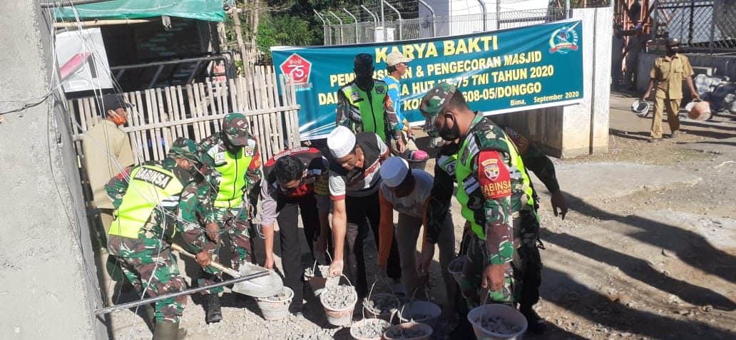 Sinergi Untuk Negeri, Kemanunggalan Kodim 1608/Bima Bersama Rakyat Dalam Pembangunan Masjid