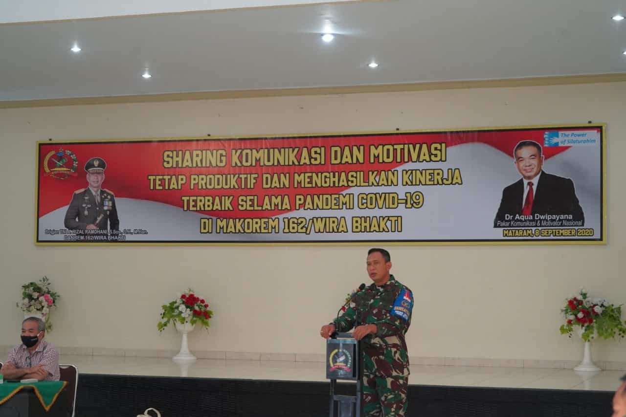 Korem 162/WB Gelar Pembinaan Satuan Untuk Tingkatkan Motivasi Dalam Bekerja