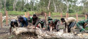 Bangun Dermaga di Yakyu, Satgas Yonif 125 Mudahkan Aktivitas dan Tingkatkan Ekonomi Warga