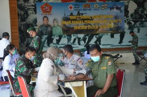 Sambut Peringatan HUT ke 75 TNI, Korem 174 Merauke Gelar Donor Darah