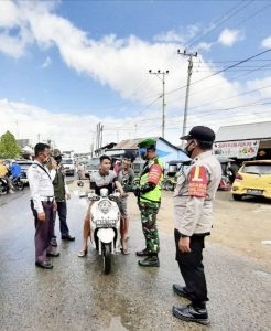 Bersama Tiga Pilar, Korem 133/NWB Gelar Penegakan Disiplin Cegah Covid-19 di Gorontalo