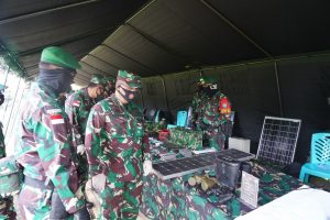 Pangdam XII/Tpr Sambut Kedatangan Asops Panglima TNI Cek Kesiapan Satgas Yonif 642/Kps