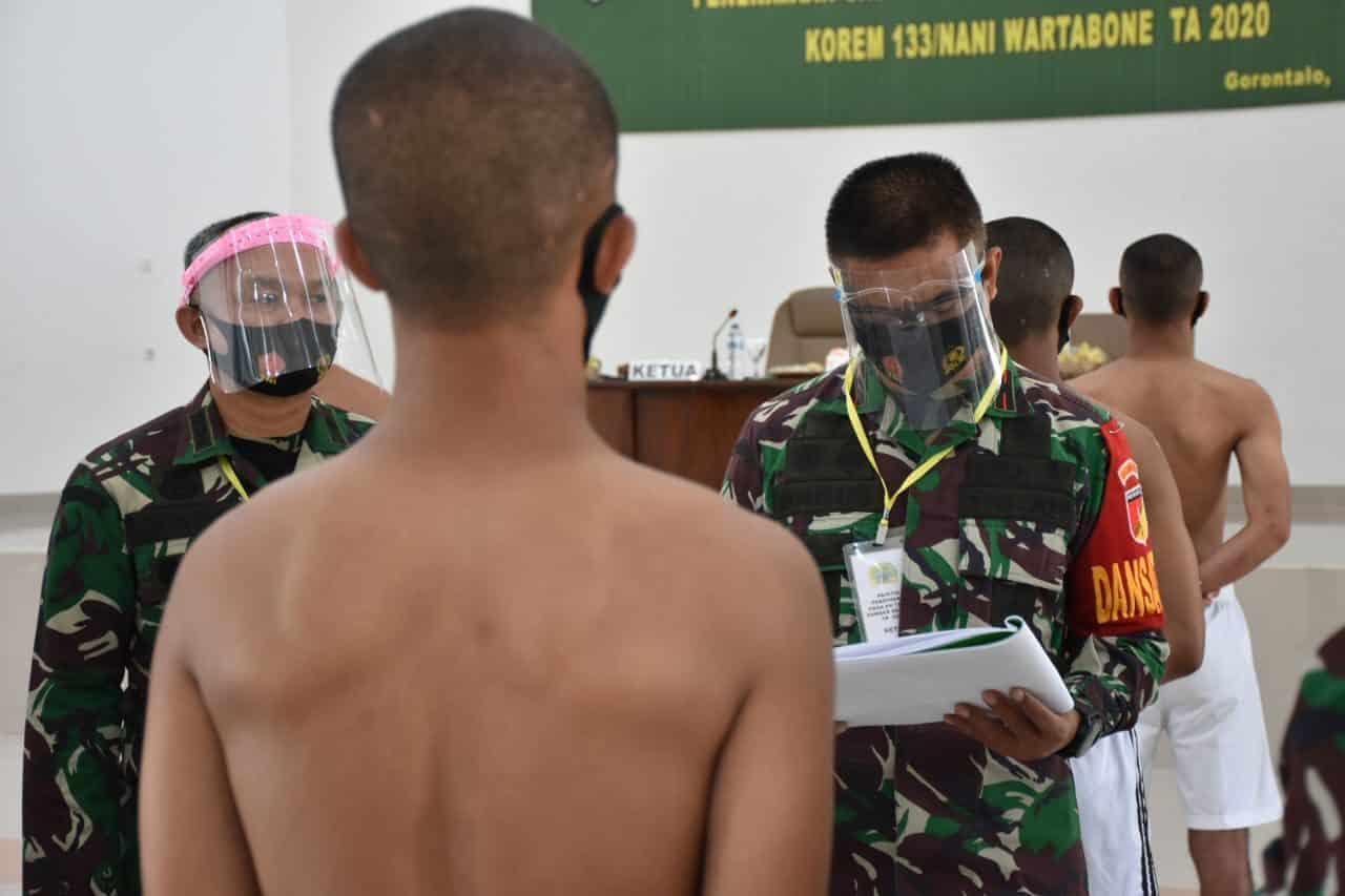 167 Orang Ikuti Sidang Parade Caba PK TNI AD Sub Panda Gorontalo