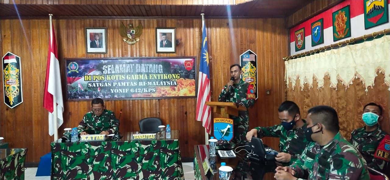 Tinjau Kondisi Prajurit Satgas Pamtas Yonif 642/KPS, Tim Wasev Mabesad Kunjungi Pos Perbatasan