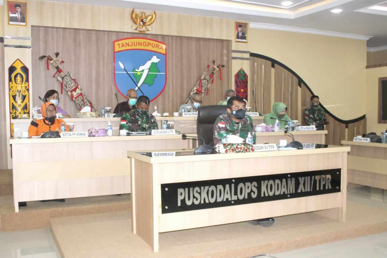 Digelar Virtual, Kodam XII/Tpr Ikuti Komsos TNI dengan KBT