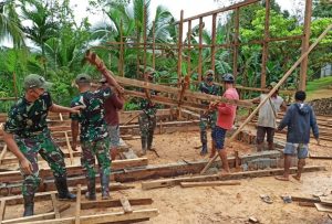 Karya Bakti Satgas Yonif 516/CY, Yosefina Miliki Rumah Baru