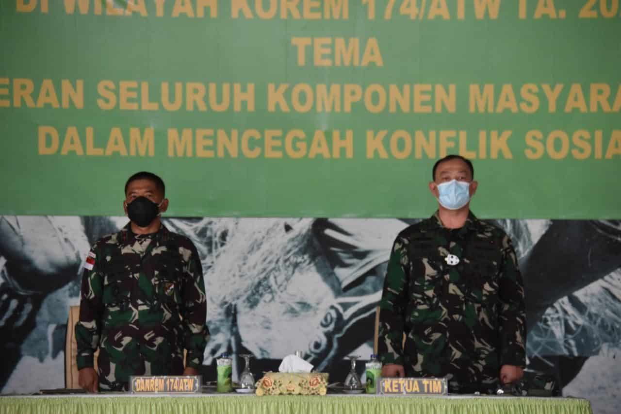 Cegah Konflik Sosial Masyarakat, Korem 174 Merauke Gelar Pembinaan Komunikasi Dengan Komponen Masyarakat