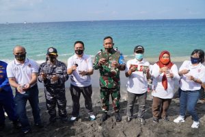 Lestarikan Ekosistem Laut, Korem 162/WB Tanam Terumbu Karang Di Senggigi