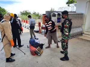 Di PLBN Motaain, Satgas Tetap Laksanakan Protokol Kesehatan Bagi Pelintas Batas